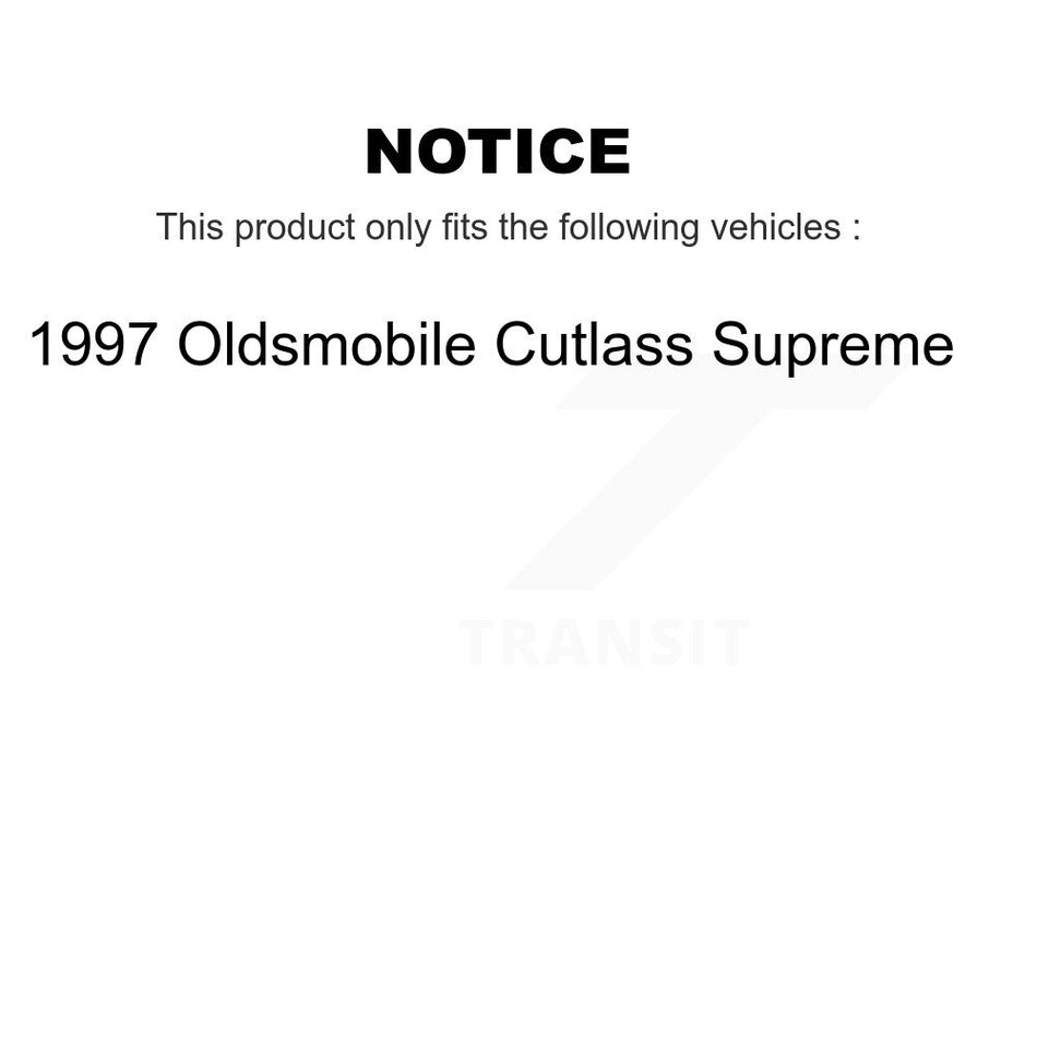 Front Rear Semi-Metallic Brake Pads And Drum Shoe Kit For 1997 Oldsmobile Cutlass Supreme KSN-100282