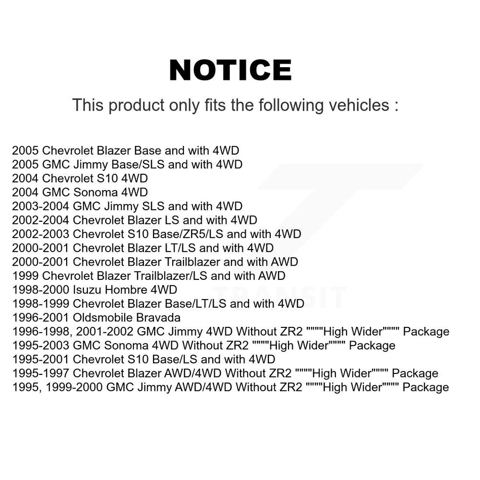 Front Suspension Shock Absorber And Link Kit For Chevrolet S10 Blazer GMC Sonoma Jimmy Oldsmobile Bravada Isuzu Hombre KSS-100041