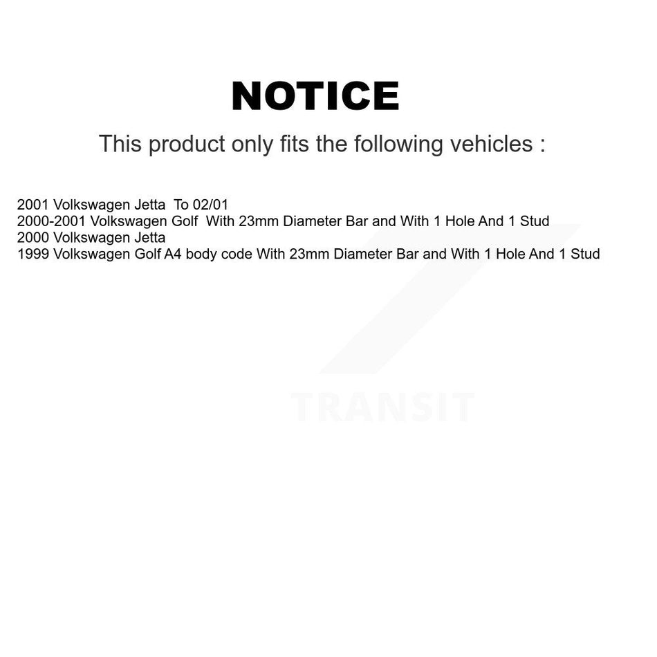 Front Complete Shock Assembly And TOR Link Kit For Volkswagen Jetta Golf Beetle KSS-100488