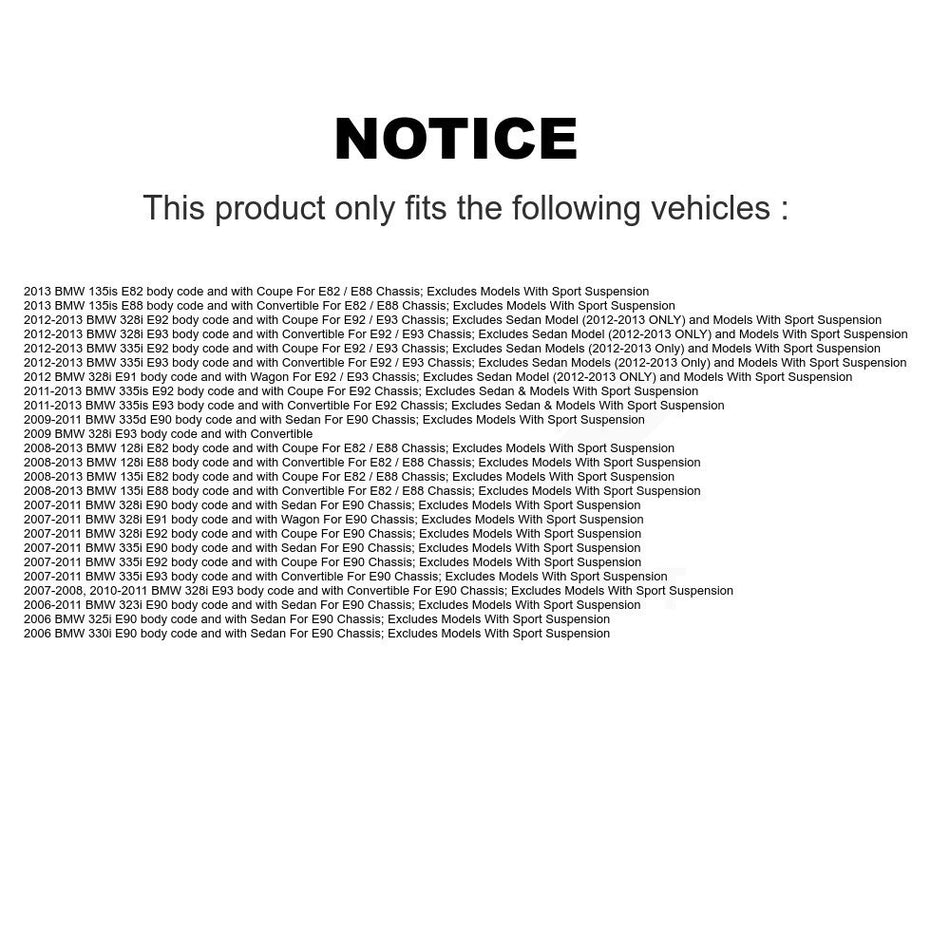 Front Complete Shock Assembly And TOR Link Kit For BMW 328i 335i 325i 128i 330i 135i 335d 335is 135is 323i KSS-100584