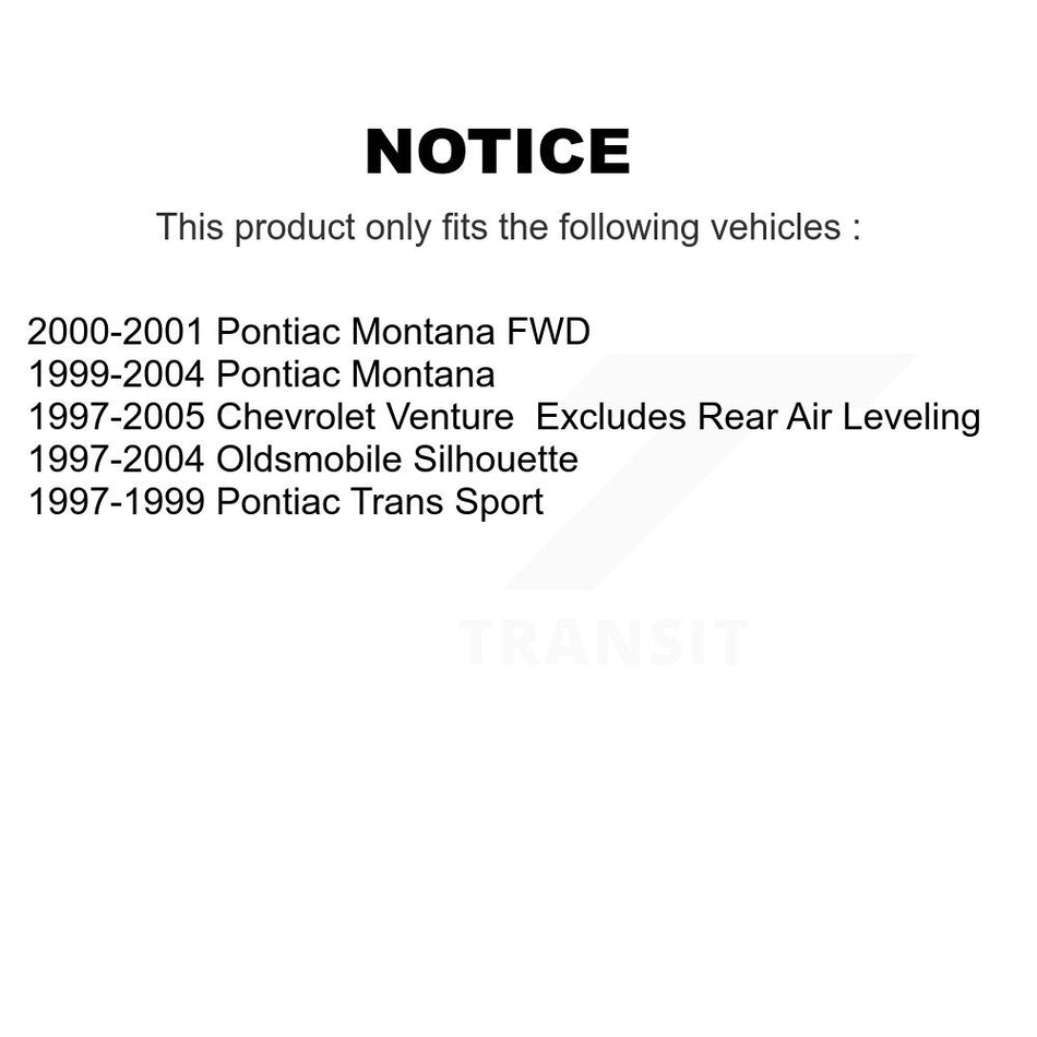 Front Control Arms Assembly And Complete Shock Tie Rods Link Sway Bar Suspension Kit (10Pc) For Chevrolet Venture Pontiac Montana Oldsmobile Silhouette Trans Sport KSS-103980