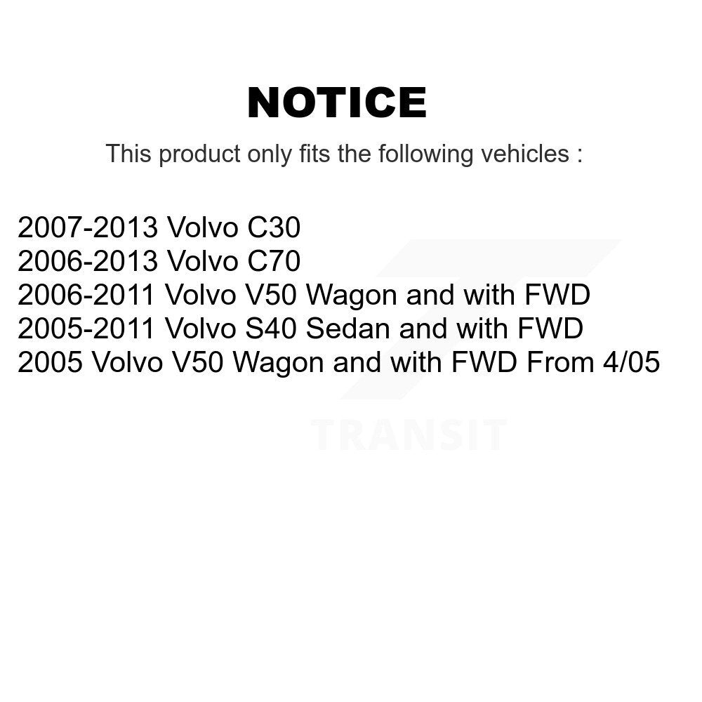 Front Complete Shock Assembly And TQ Link Kit For Volvo S40 C30 V50 C70 KSS-104096
