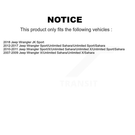 Front Suspension Shock Absorber And TOR Link Kit For Jeep Wrangler JK KSS-104098