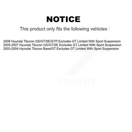Rear Complete Shock Assembly And TQ Link Kit For Hyundai Tiburon KSS-104210
