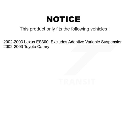 Rear Complete Shock Assembly And TOR Link Kit For 2002-2003 Toyota Camry Lexus ES300 KSS-104254