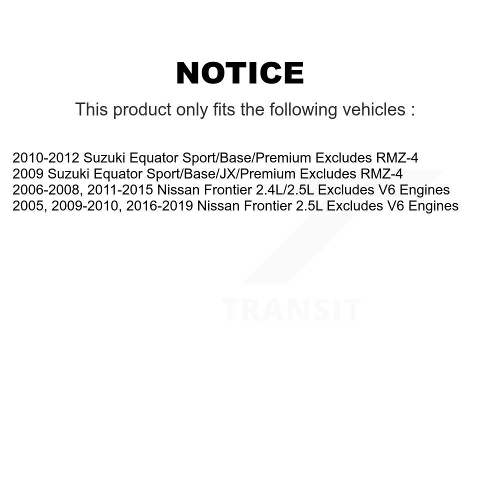 Front Left Complete Shock Assembly And TOR Link Kit For Nissan Frontier Suzuki Equator KSS-104270