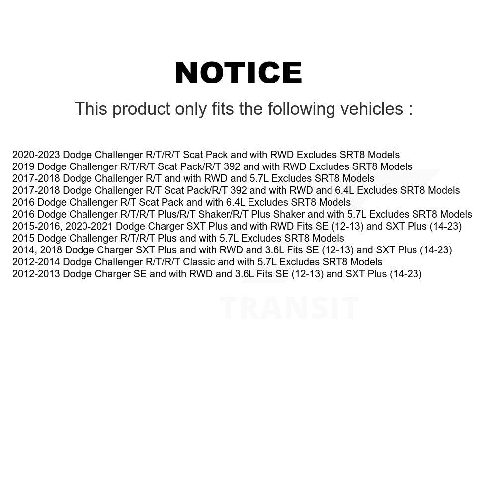 Front Left Complete Shock Assembly And TOR Link Kit For Dodge Challenger Charger KSS-104276