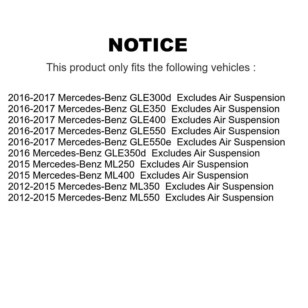 Front Right Shock Assembly TOR Link Kit For Mercedes-Benz ML350 GLE350 GLE400 ML400 ML550 KSS-104301