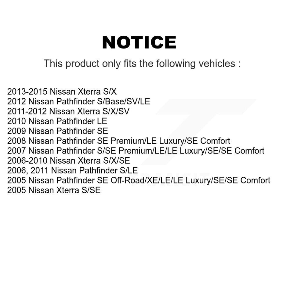 Front Right Complete Shock Assembly And TOR Link Kit For Nissan Pathfinder Xterra KSS-104305
