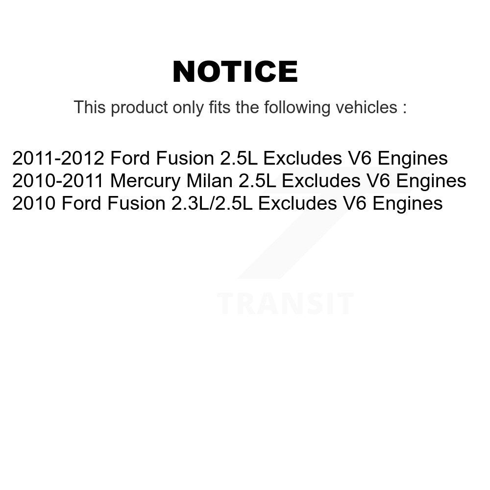 Front Shock Assembly And TQ Link Kit For Ford Fusion Mercury Milan Excludes V6 Engines KSS-104316