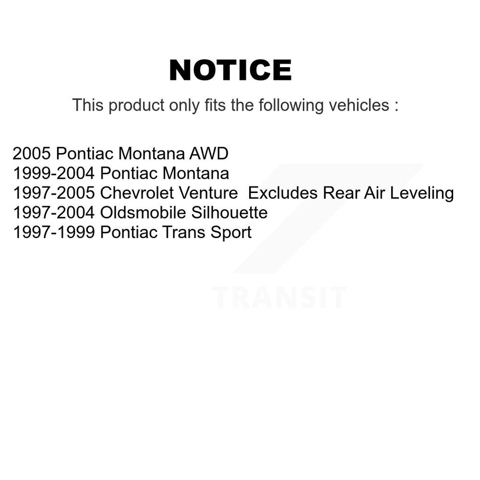 Front Shock Assembly & TQ Link Kit For Pontiac Montana Chevrolet Venture Oldsmobile Trans KSS-104322