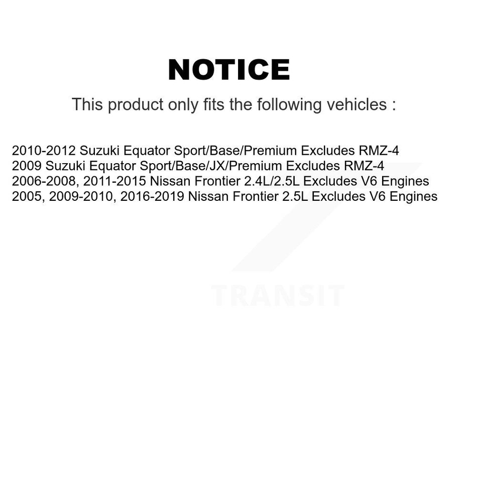 Front Right Complete Shock Assembly And TQ Link Kit For Nissan Frontier Suzuki Equator KSS-104371