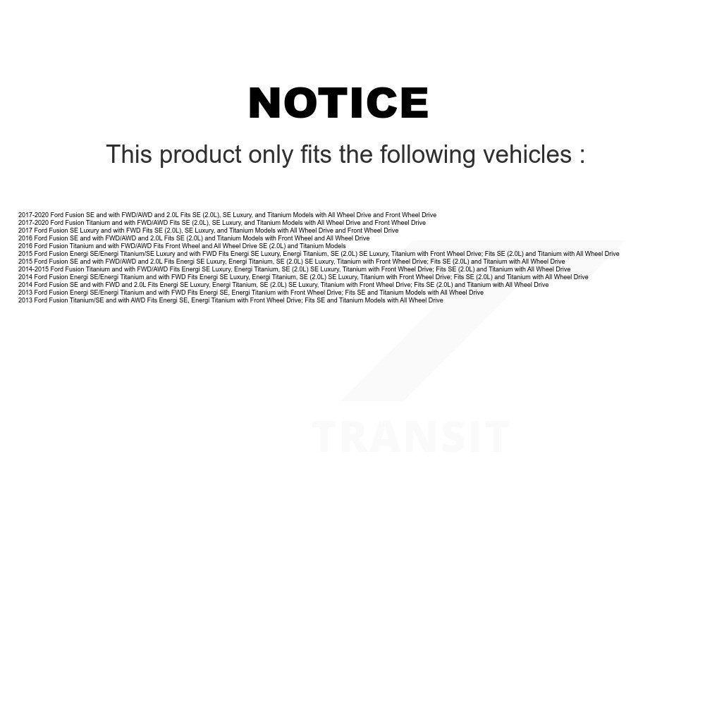 Front Complete Shock Assembly And TOR Link Kit For Ford Fusion KSS-104381