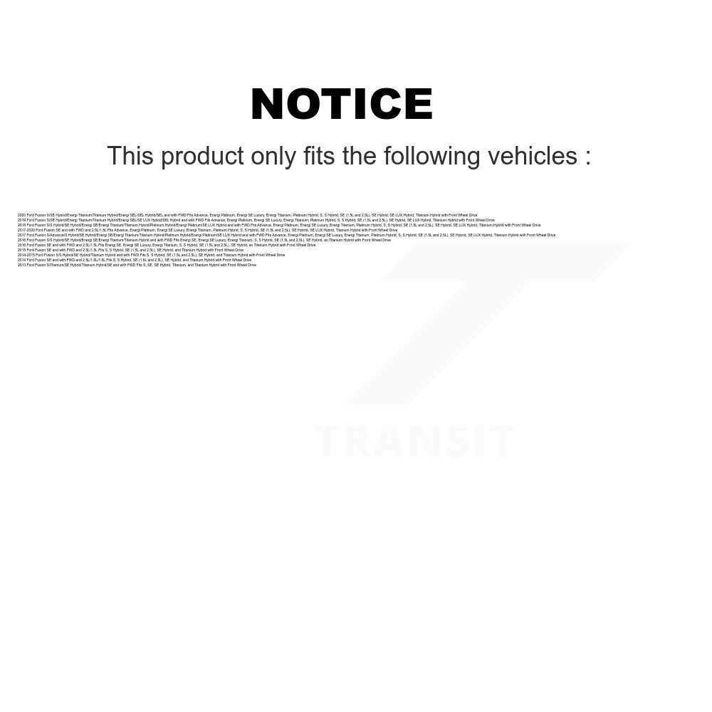 Front Complete Shock Assembly And TOR Link Kit For Ford Fusion KSS-104382