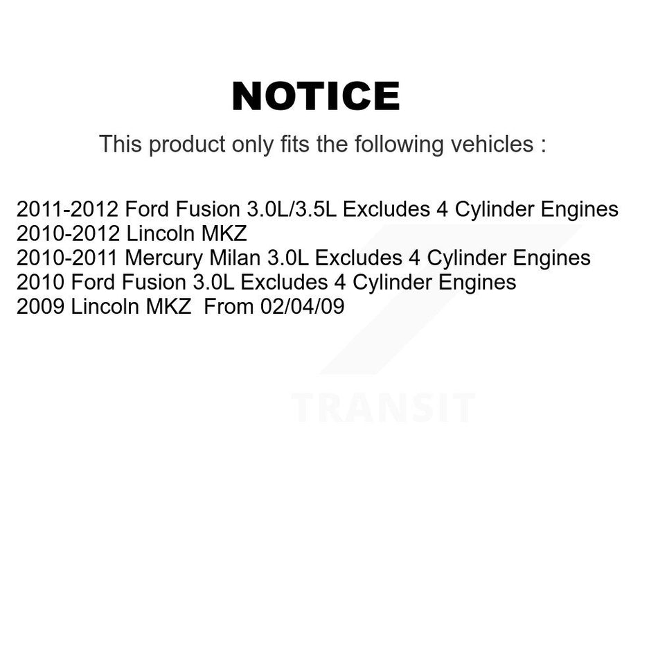 Front Complete Shock Assembly And TOR Link Kit For Ford Fusion Lincoln MKZ Mercury Milan KSS-104414