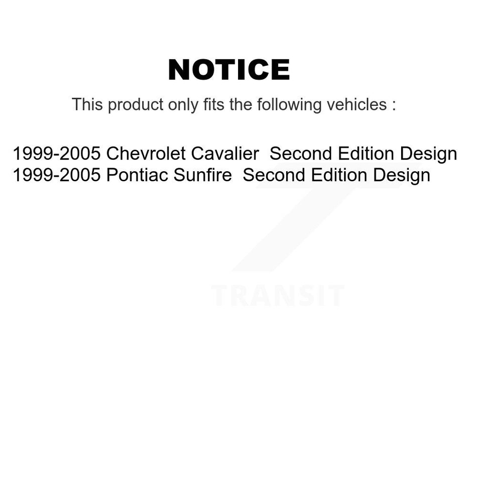 Front Shock Assembly And TOR Link Kit For 1999-2005 Chevrolet Cavalier Pontiac Sunfire KSS-104428