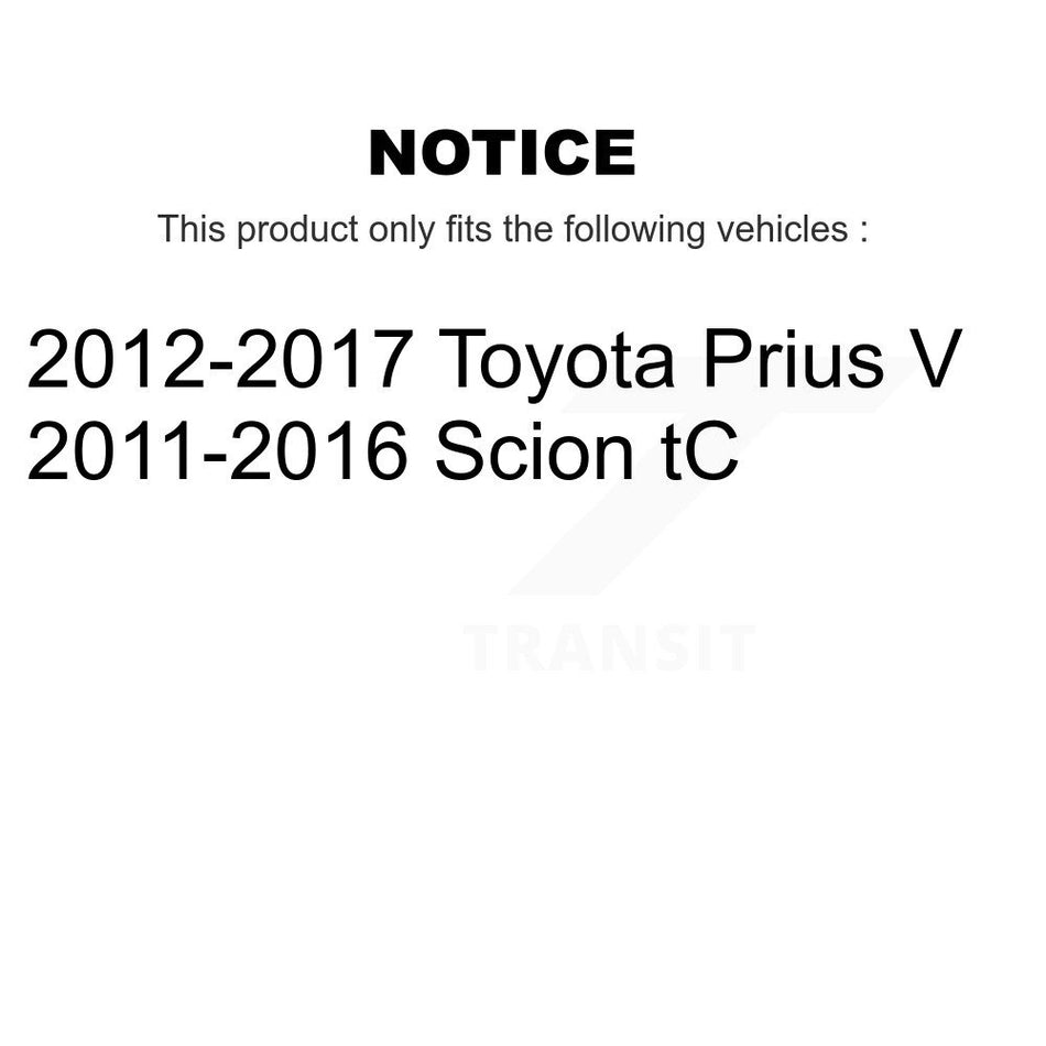 Front Left Complete Shock Assembly And TQ Link Kit For Toyota Prius V Scion tC KSS-104495