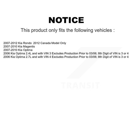 Front Left Complete Shock Assembly And TQ Link Kit For Kia Rondo Optima Magentis KSS-104516