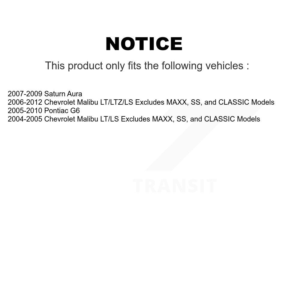Front Left Shock Assembly And TQ Link Kit For Chevrolet Malibu Pontiac G6 Saturn Aura KSS-104552
