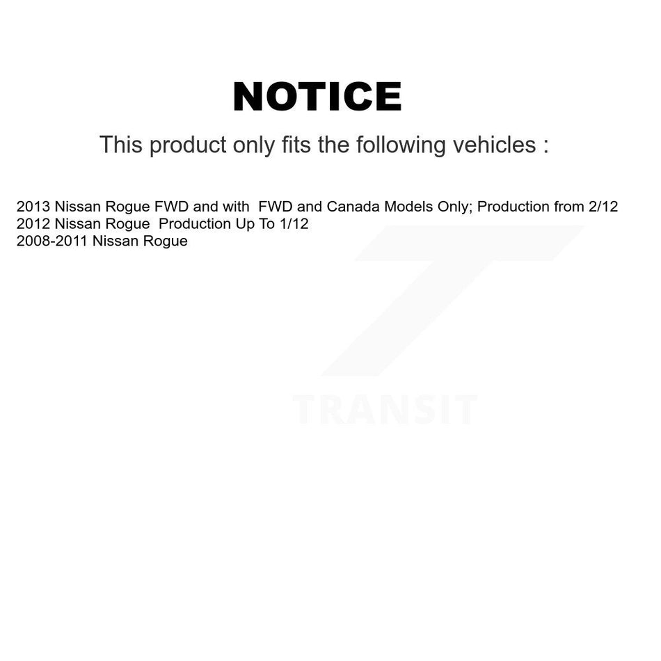 Front Left Complete Shock Assembly And TQ Link Kit For Nissan Rogue KSS-104597