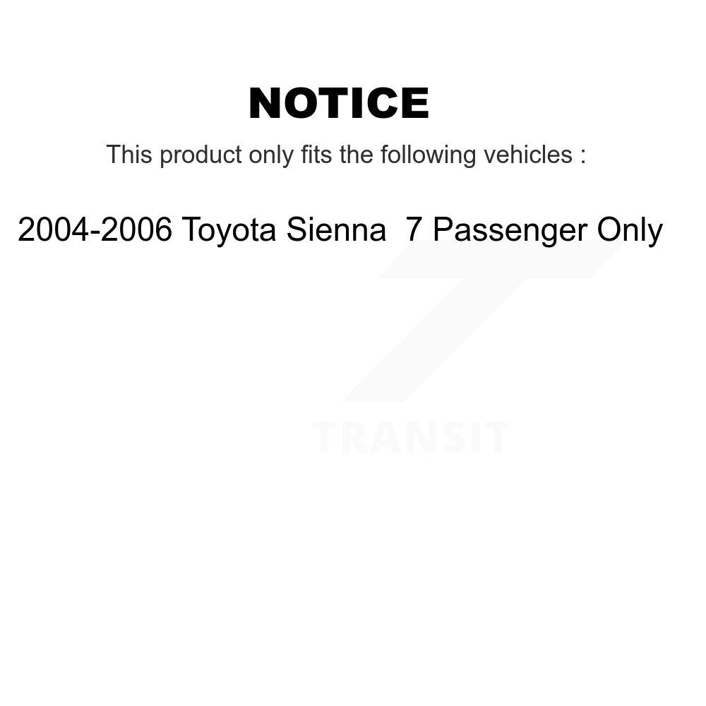 Front Left Shock Assembly And TOR Link Kit For 2004-2006 Toyota Sienna 7 Passenger Only KSS-104701