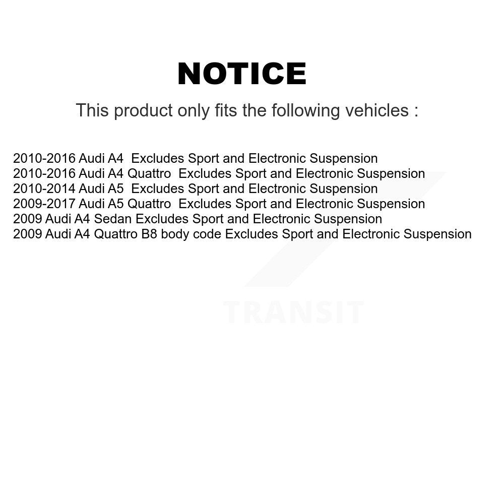 Front Left Complete Shock Assembly And TOR Link Kit For Audi A4 Quattro A5 KSS-104722
