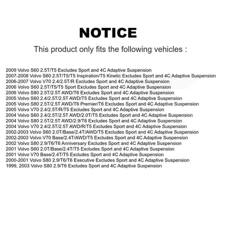 Front Right Complete Shock Assembly And TQ Link Kit For Volvo S60 V70 S80 KSS-104829