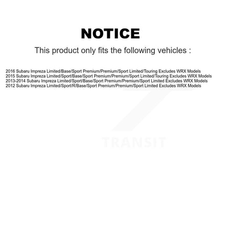 Front Right Complete Shock Assembly & TQ Link Kit For Subaru Impreza Excludes WRX Models KSS-104920