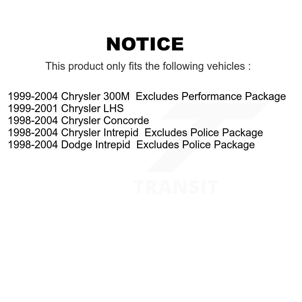 Front Right Shock Assembly And TQ Link Kit For Chrysler Intrepid Dodge 300M Concorde LHS KSS-104931