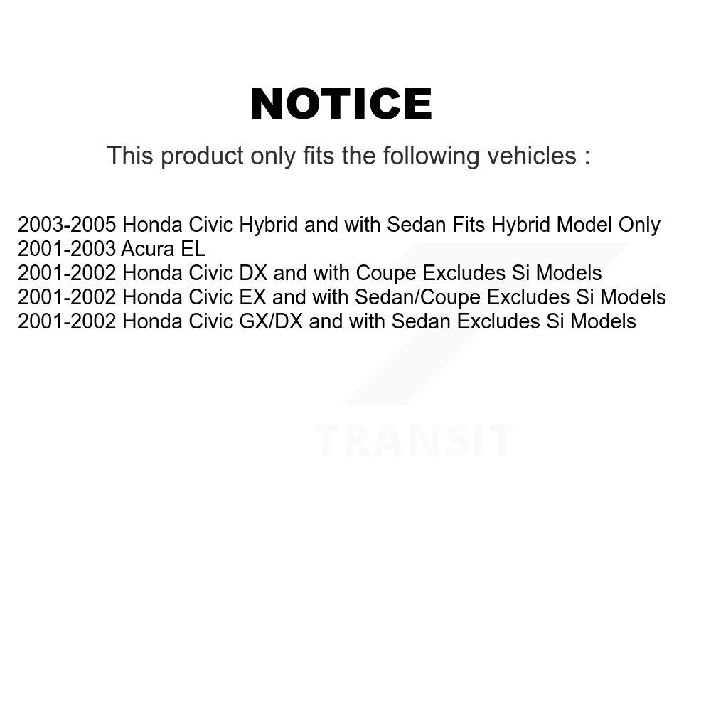 Front Right Complete Shock Assembly And TQ Link Kit For Honda Civic Acura EL KSS-104958