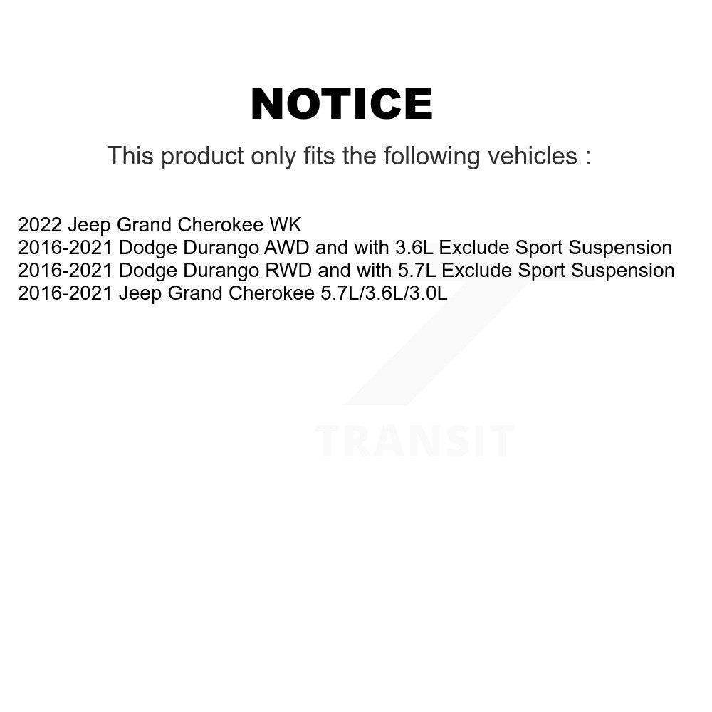 Front Right Complete Shock Assembly TOR Link Kit For Jeep Grand Cherokee Dodge Durango WK KSS-105032