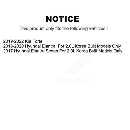 Front Right Complete Shock Assembly And TOR Link Kit For Hyundai Elantra Kia Forte KSS-105037