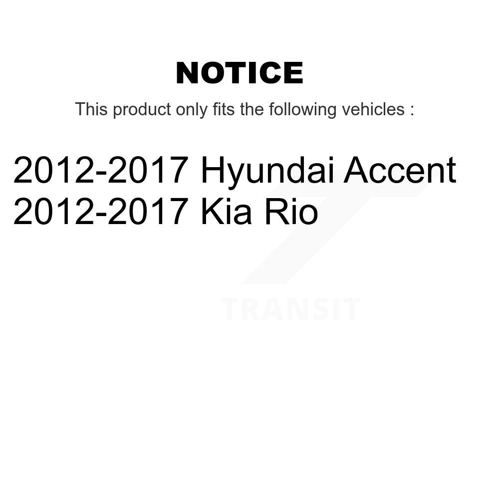 Front Right Complete Shock Assembly And TOR Link Kit For 2012-2017 Hyundai Accent Kia Rio KSS-105051