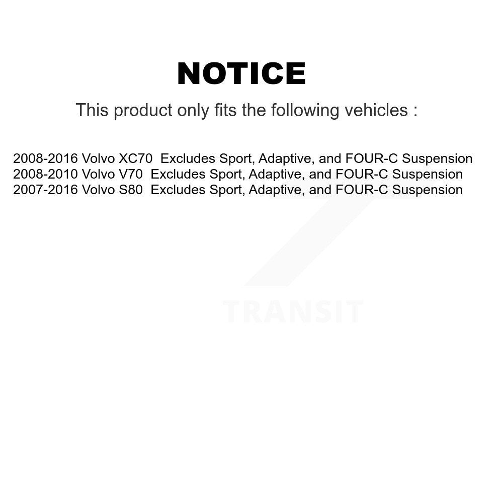 Front Right Complete Shock Assembly And TOR Link Kit For Volvo XC70 S80 V70 KSS-105053