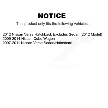 Front Right Complete Shock Assembly And TOR Link Kit For Nissan Versa Cube KSS-105067