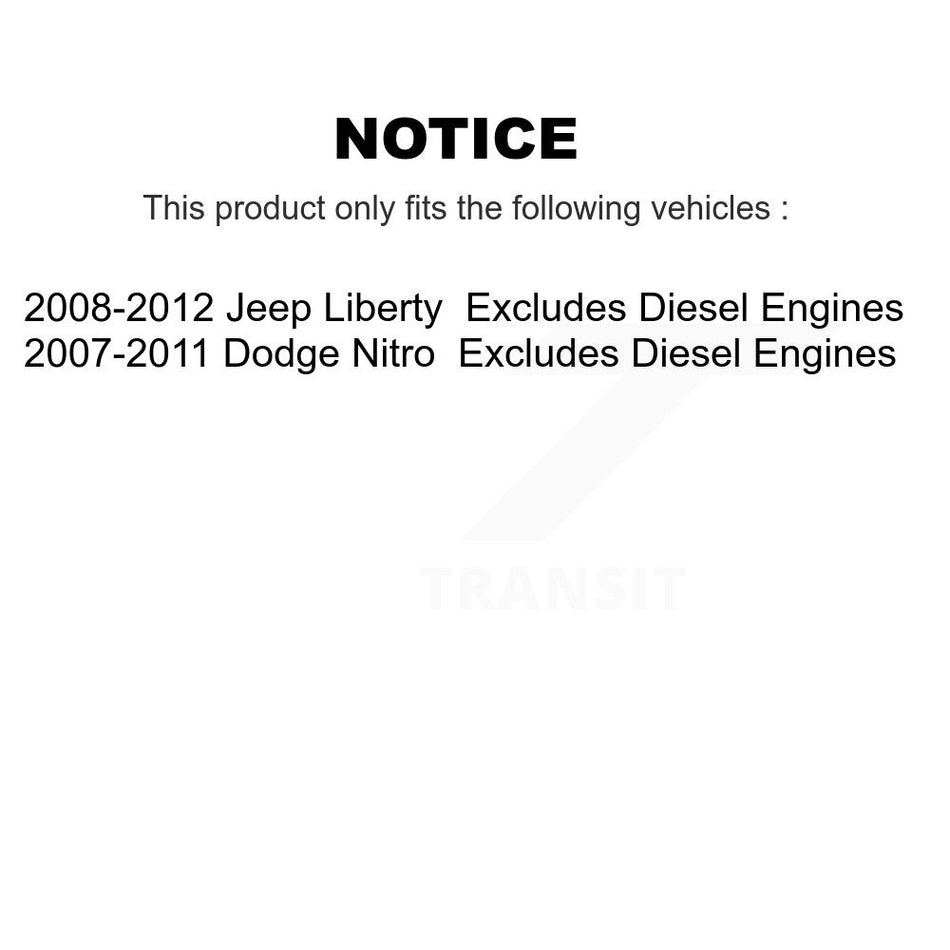 Front Right Complete Shock Assembly And TOR Link Kit For Jeep Liberty Dodge Nitro KSS-105100