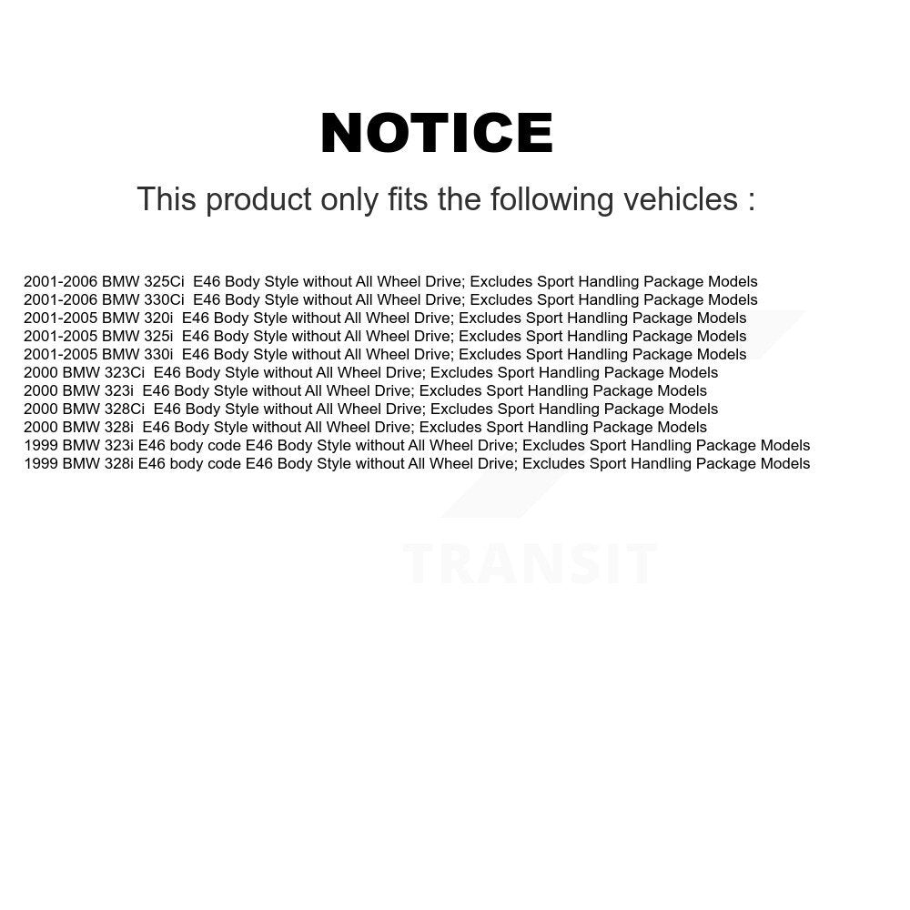 Front Right Shock Assembly And TOR Link Kit For BMW 330Ci 325i 325Ci 320i 330i 323i 328i KSS-105119