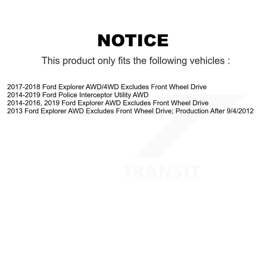 Front Left Shock Assembly And TOR Link Kit For Ford Explorer Police Interceptor Utility KSS-105359