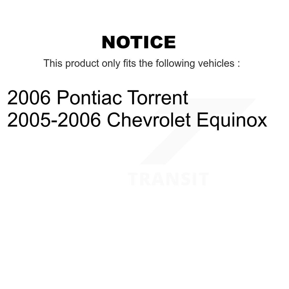 Front Left Complete Shock Assembly And TOR Link Kit For Chevrolet Equinox Pontiac Torrent KSS-105382