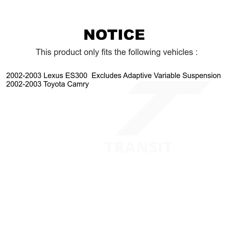 Rear Right Complete Shock Assembly And TQ Link Kit For 2002-2003 Toyota Camry Lexus ES300 KSS-105496
