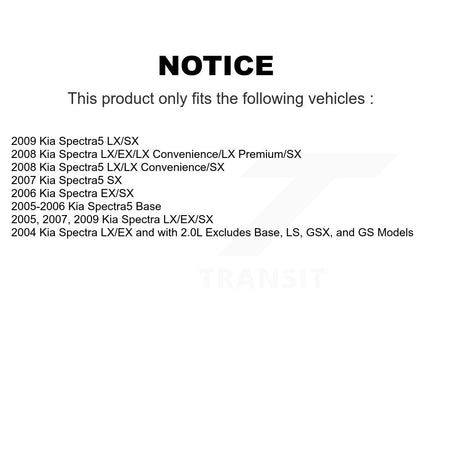 Front Right Complete Shock Assembly And TOR Link Kit For Kia Spectra Spectra5 KSS-105523