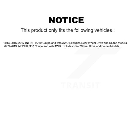 Front Right Complete Shock Assembly And TOR Link Kit For INFINITI G37 Q60 Coupe with AWD KSS-105531
