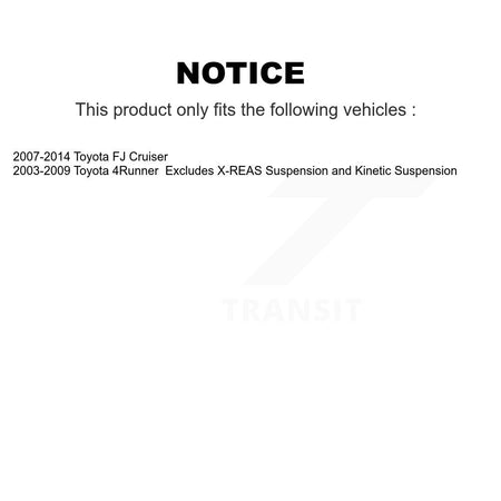 Front Right Complete Shock Assembly And TOR Link Kit For Toyota 4Runner FJ Cruiser KSS-105537