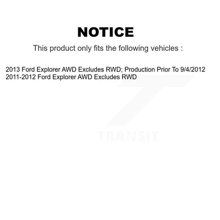 Front Right Complete Shock Assembly And TOR Link Kit For Ford Explorer AWD KSS-105569