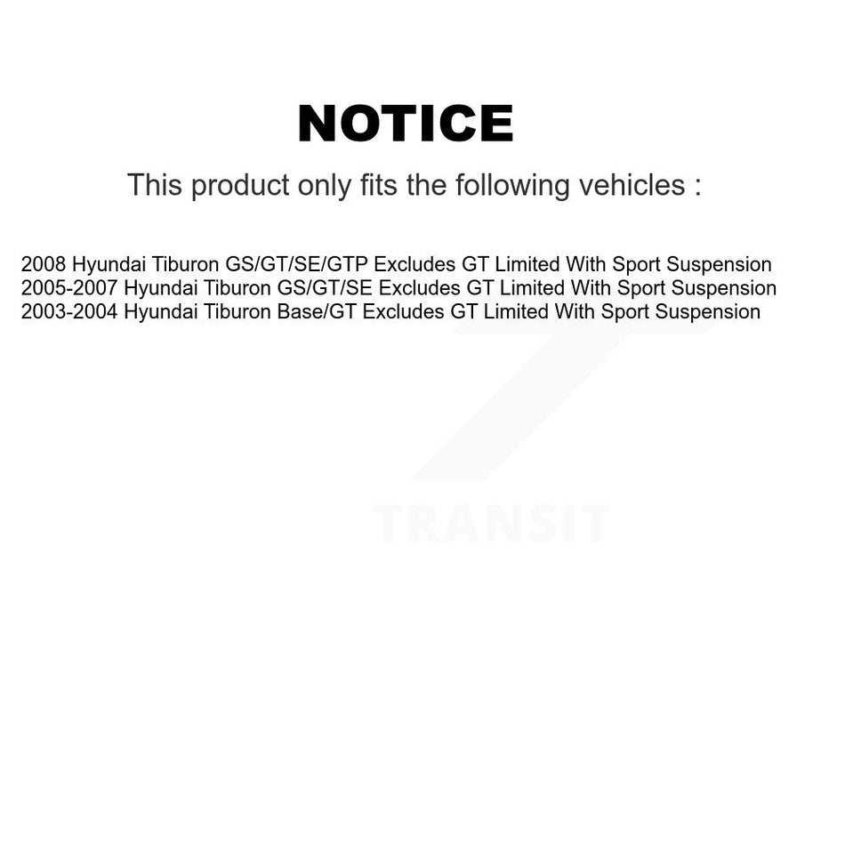 Rear Right Complete Shock Assembly And TOR Link Kit For Hyundai Tiburon KSS-105617