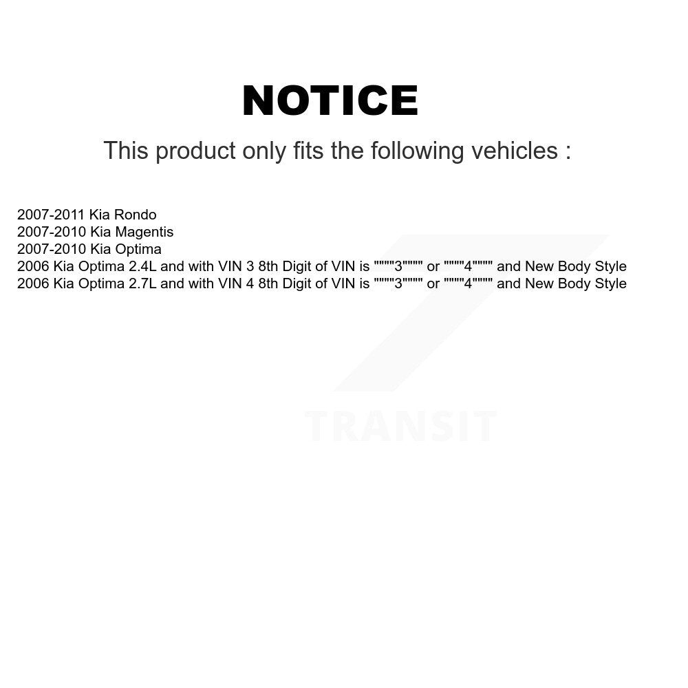 Front Left Strut And TQ Link Kit For Kia Rondo Optima Magentis KSS-105658