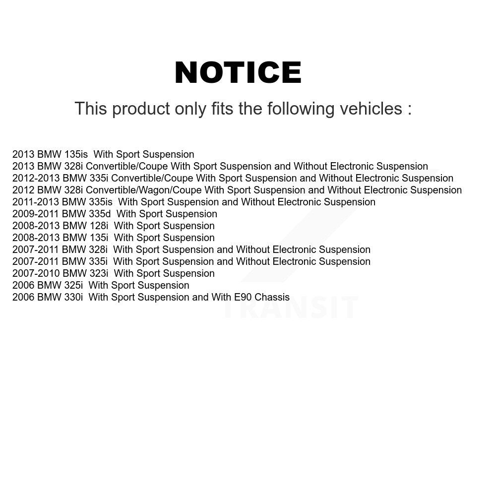 Front Left Strut & TOR Link Kit For BMW 328i 335i 128i 323i 135i 325i 330i 335is 335d KSS-105712