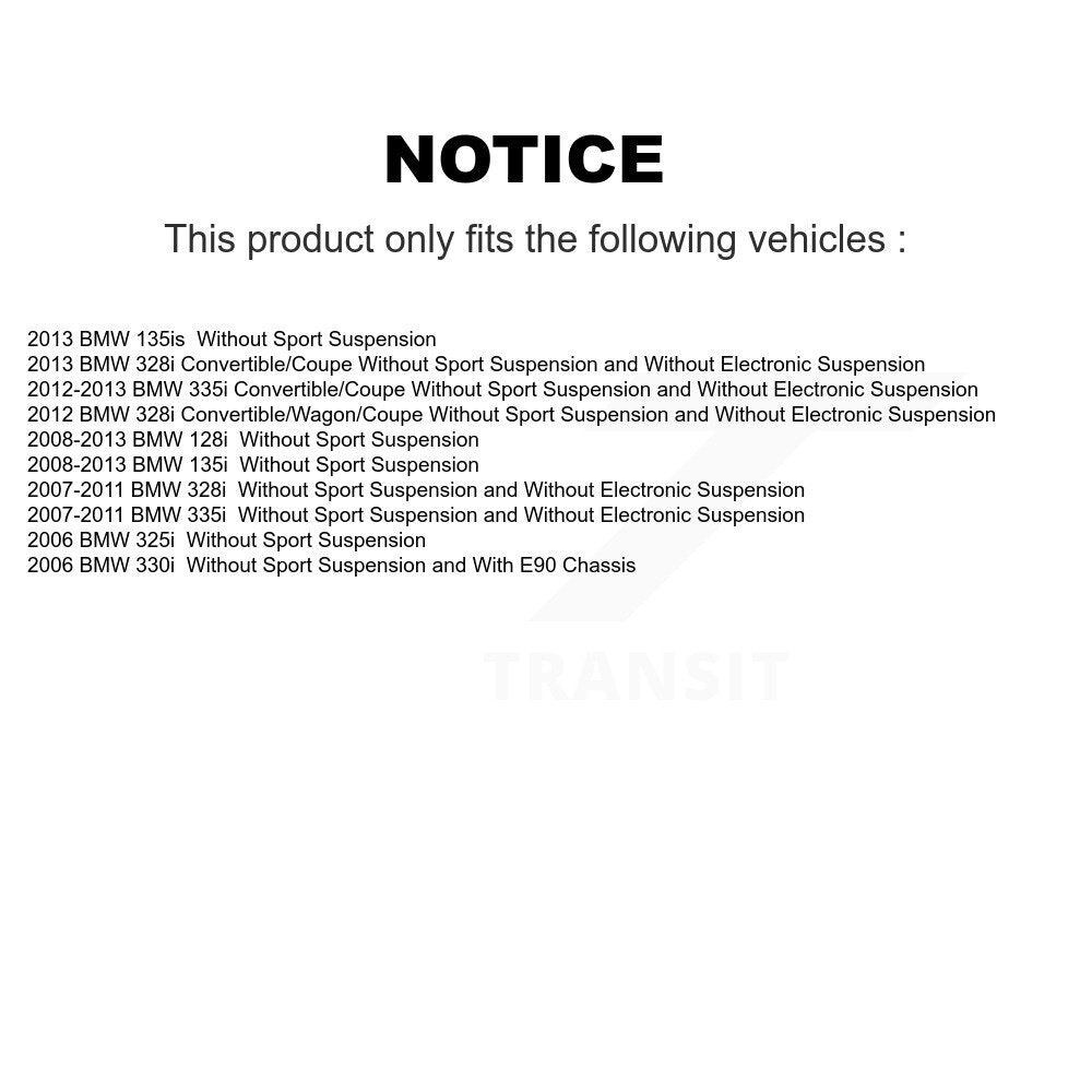 Front Left Strut And TOR Link Kit For BMW 328i 335i 128i 135i 325i 330i 135is KSS-105713