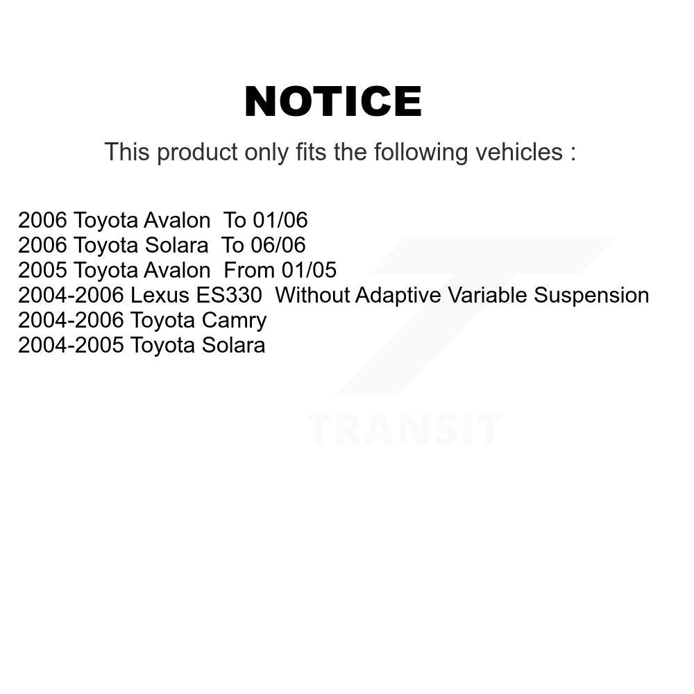 Front Left Strut And TOR Link Kit For Toyota Camry Solara Lexus ES330 Avalon KSS-105807