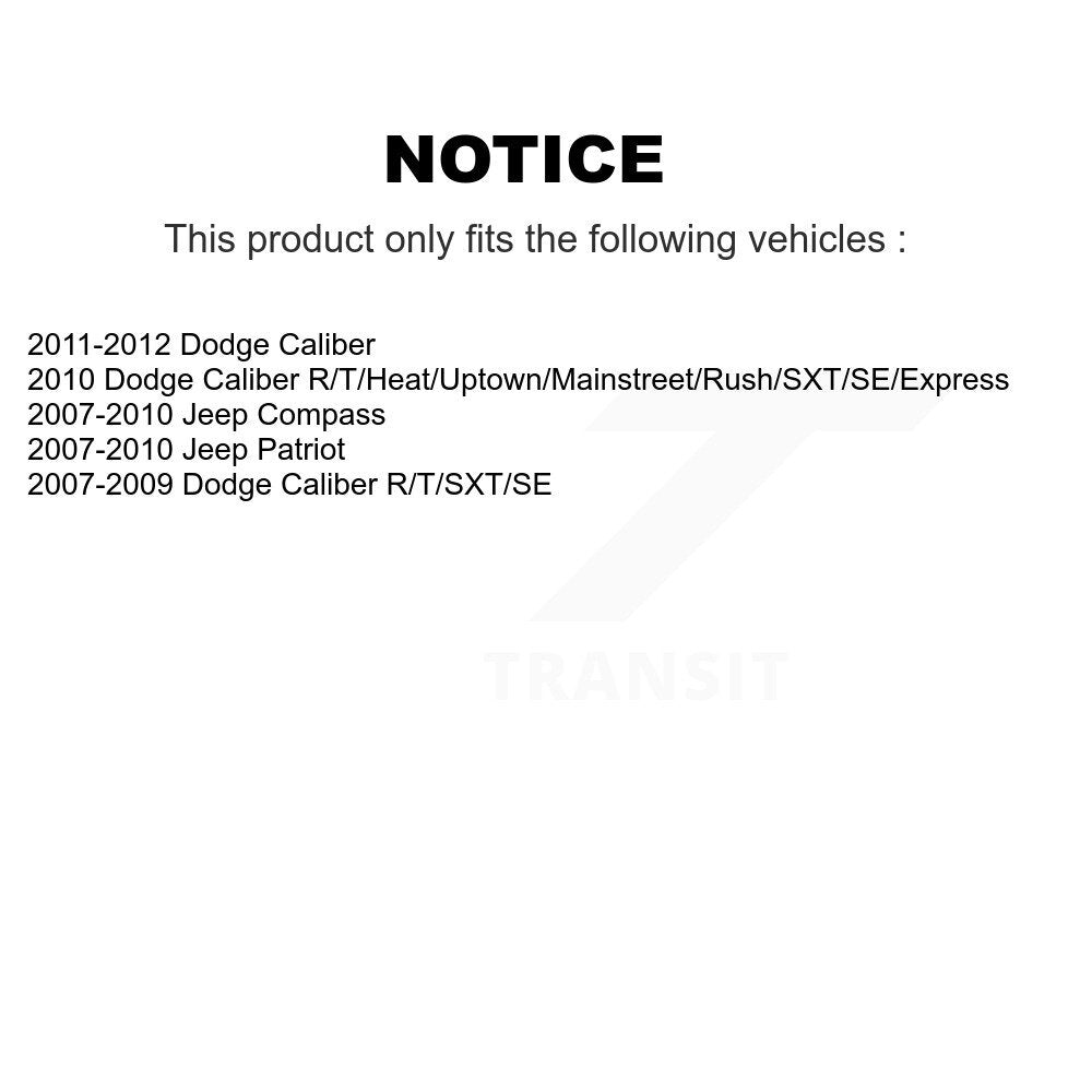 Front Right Strut And TQ Link Kit For Jeep Dodge Caliber Patriot Compass KSS-106098